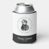 Charles Dickens Portrait en Quote Blikjeskoeler (Blikje Achterkant)