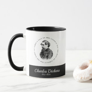 Charles Dickens Portrait en Quote Mok