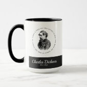 Charles Dickens Portrait en Quote Mok (Links)