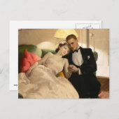 Charles Edward Chambers Romantisch paar Briefkaart (Voorkant / Achterkant)