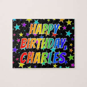 "CHARLES" First Name, Fun "HAPPY BIRTHDAY" Legpuzzel