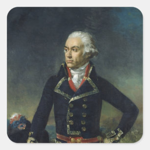 Charles-Francois du Perier Dumouriez Vierkante Sticker