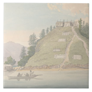 Charles Hamilton Smith - Village of Friendly India Tegeltje