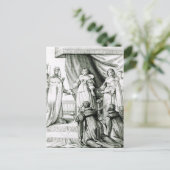 Charles I krijgt de scepter en kroon Briefkaart (Staand voorkant)