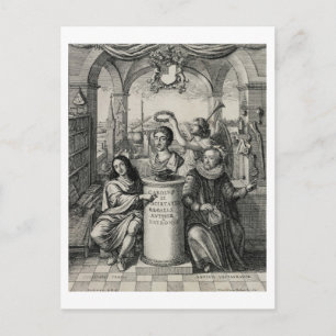 Charles II (1630-85) als Patron van de Royal Socie Briefkaart