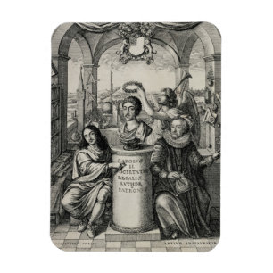 Charles II (1630-85) als Patron van de Royal Socie Magneet