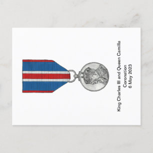 Charles III en Camilla Coronation Medal Briefkaart