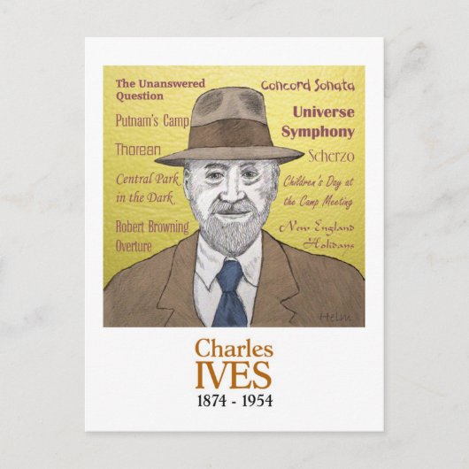 Charles Ives Briefkaart (Voorkant)