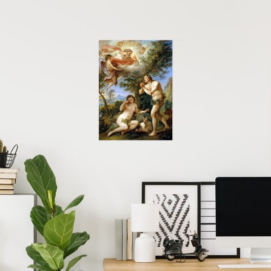 Charles-Joseph Natoire The Rebuke of Adam and Eve Poster (Thuiskantoor)