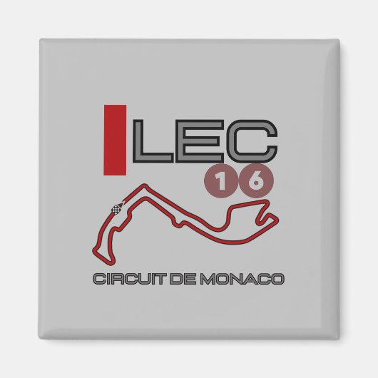 Charles Leclerc, Formule 1, Grand Prix van Monaco Magneet (Voorkant)
