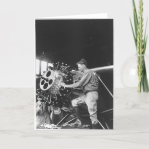 Charles Lindbergh Circa 1927 Kaart