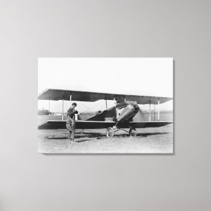 Charles Lindbergh met sergeant Canvas Afdruk