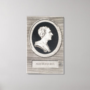 Charles Louis de Secondat, Baron de Montesquieu Canvas Afdruk
