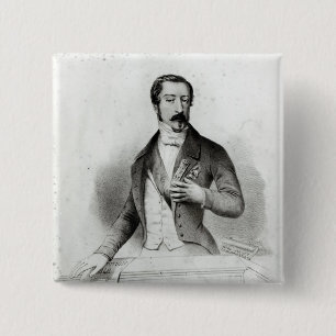 Charles Louis Napoleon Bonaparte Vierkante Button 5,1 Cm