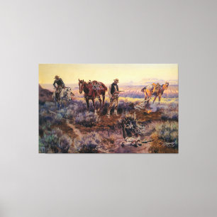 Charles M. Russell betaalt de Fiddler (1919) Canvas Afdruk