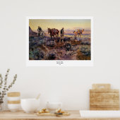 Charles M. Russell betaalt de Fiddler (1919) Poster (Keuken)