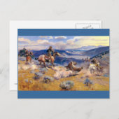 Charles M. Russell's Loops and Swift Horses (1916) Briefkaart (Voorkant / Achterkant)