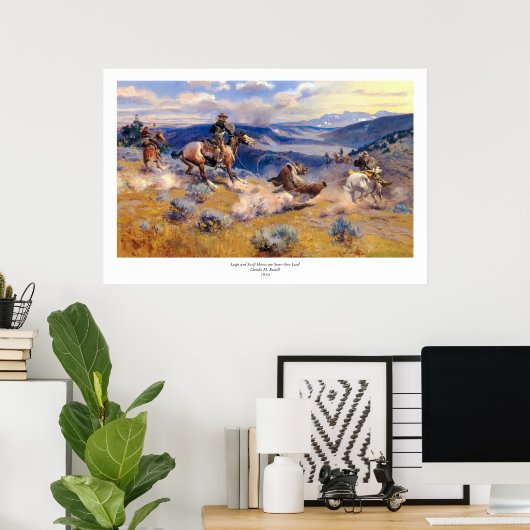 Charles M. Russell's Loops and Swift Horses (1916) Poster (Thuiskantoor)