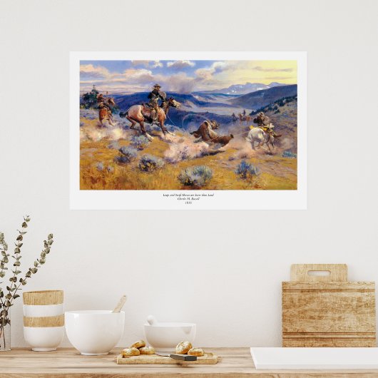Charles M. Russell's Loops and Swift Horses (1916) Poster (Keuken)