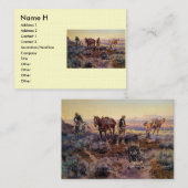 Charles M. Russell's Paying the Fiddler (1919) Visitekaartje (Voorkant / Achterkant)