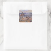 Charles Marion Russell - Loops and Swift Horses Vierkante Sticker (Tas)