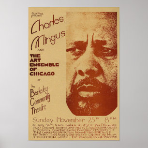 Charles Mingus / Art Ensemble Jazz Poster vintage