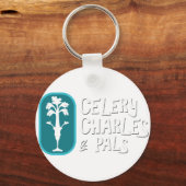 "Charles & Pals" White Button Sleutelhanger (Voorkant)