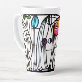 Charles Rennie Mackintosh bloemen ontwerp Latte Mok (Linkerhoek)