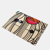 Charles Rennie Mackintosh Glas in lood Deurmat (Schuin)