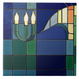 Charles Rennie Mackintosh Kaarsen - Linkerkant Tegeltje