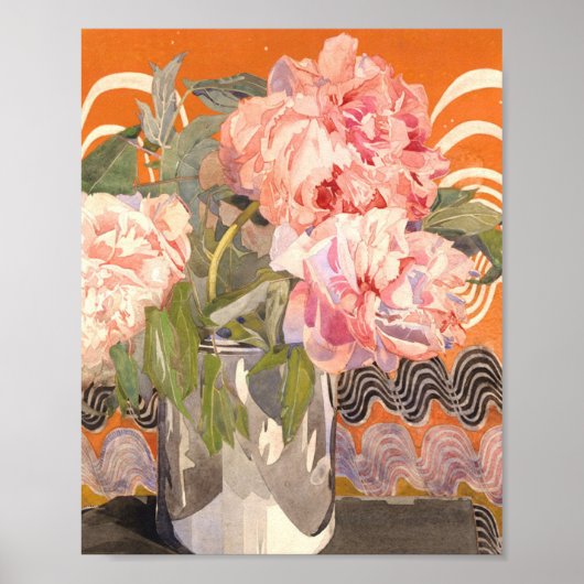 Charles Rennie Mackintosh - Peonies Poster (Voorkant)