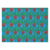 Charles Rennie Mackintosh Roos Pattern Tafelkleed (Voorkant (Horizontaal))