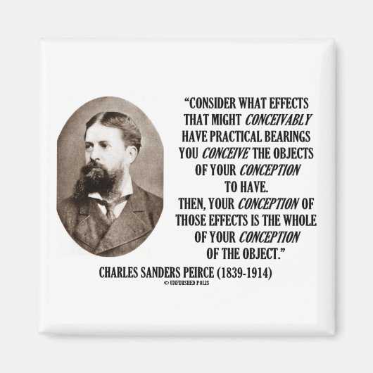 Charles Sanders Peirce Effects Objects Conception Magneet (Voorkant)