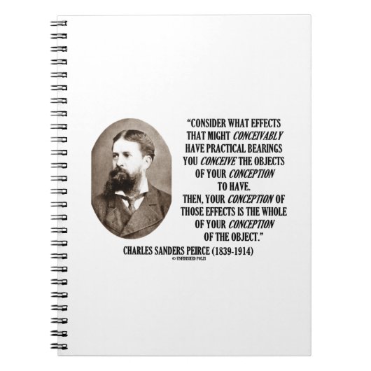 Charles Sanders Peirce Effects Objects Conception Notitieboek (Voorkant)