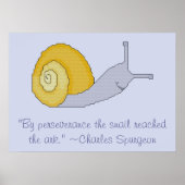 Charles Spurgeon Snail Perseverence Quote Poster (Devant)