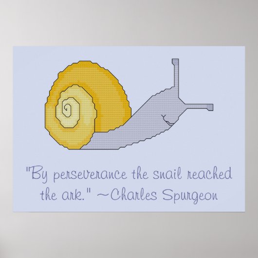 Charles Spurgeon Snail Perseverence Quote Poster (Devant)