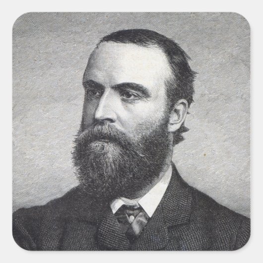 Charles Stewart Parnell Vierkante Sticker (Voorkant)