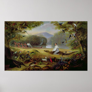 Charles Waterton die een kayman vangt, 1825-26 Poster