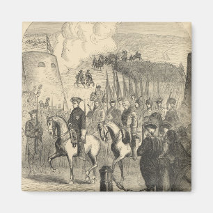 Charles XII van Zweden die Kopenhagen binnenkomt Magneet