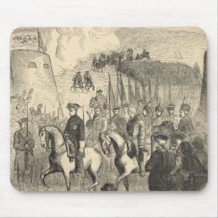 Charles XII van Zweden die Kopenhagen binnenkomt Muismat