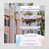 Charleston Bachelorette Bash Invitation (Devant / Derrière)