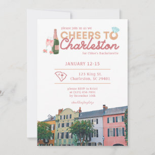 Charleston Bachelorette Invitation & Itinerary Kaart
