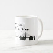 Charleston Caroline du Sud Skyline Coffee Mug (Devant droit)