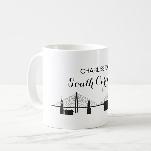 Charleston Caroline du Sud Skyline Coffee Mug (Devant gauche)