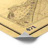 Charleston Harbour Civil War Map 7, 1863 Poster (Hoek)