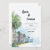 Charleston Mariage Destination Invitation (Devant / Derrière)