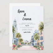 Charleston Mariage Destination Invitation (Devant / Derrière)