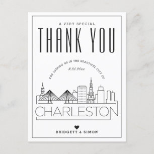 Charleston Mariage Merci de venir ! Carte postal
