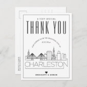 Charleston Mariage | Merci de venir ! Carte postal (Devant / Derrière)