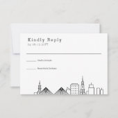 Charleston Mariage | Stylisé Skyline RSVP (Devant)